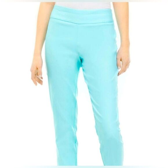 NWT women’s Crown & Ivy light blue aqua scoop ankle fashion pants size 4 - Picture 3 of 11